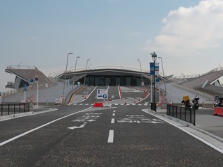 Kanagawa,Japan-April 19,2018: Yokohama international passenger terminal entrance
