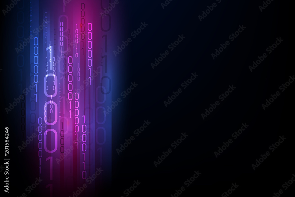 Poster abstract digital binary matrix number technology futuristic concept background