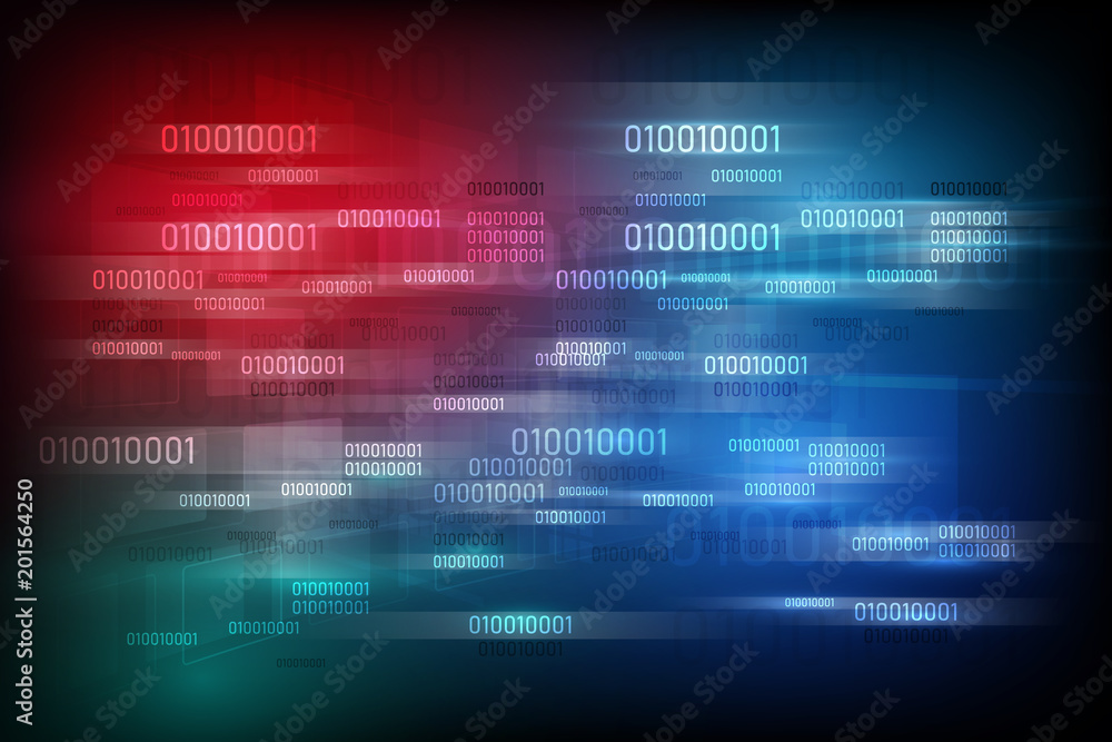 Poster abstract digital binary matrix number technology futuristic concept background