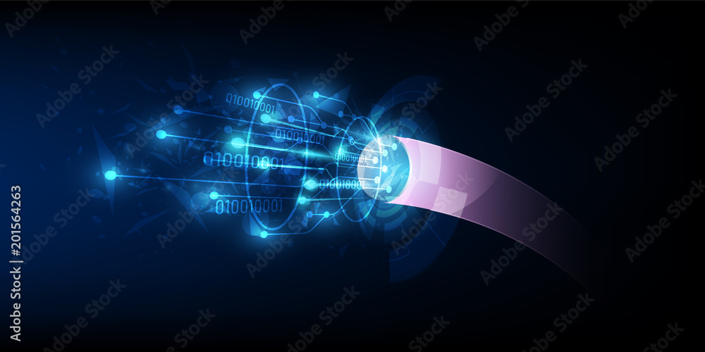 Poster connection line on networking telecommunication concept background