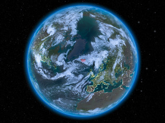 Iceland at night on Earth