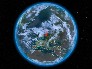 Finland at night on Earth