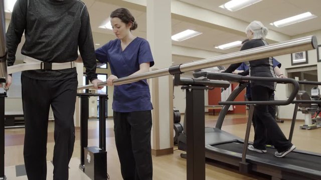 Medium shot of a senior man doing stability exercise