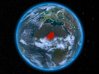 Niger at night on Earth