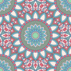 Hand drawn ornamental seamless pattern. Vector Illustration