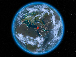 Jordan at night on Earth