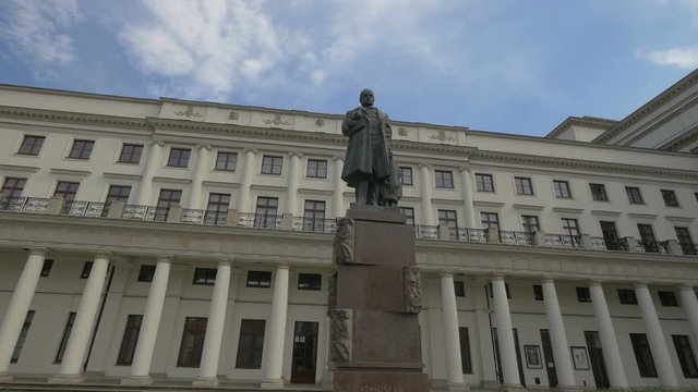 The Stanislaw Moniuszko statue in Plac Teatralny