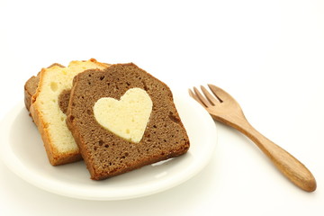ハートのパウンドケーキ