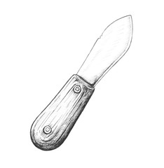 Hand drawn butter knife