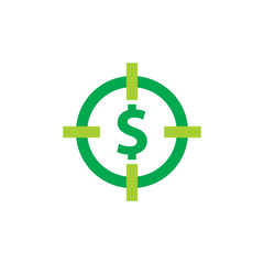 Money Target Logo Icon Design