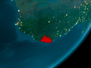 Liberia from space at night