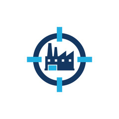 Factory Target Logo Icon Design
