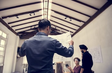 Fototapeta premium Diverse business people working