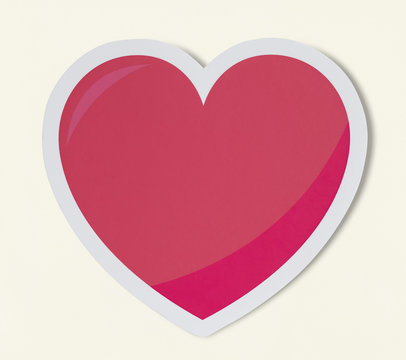Heart like love romance icon