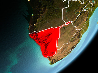 Orbit view of Namibia