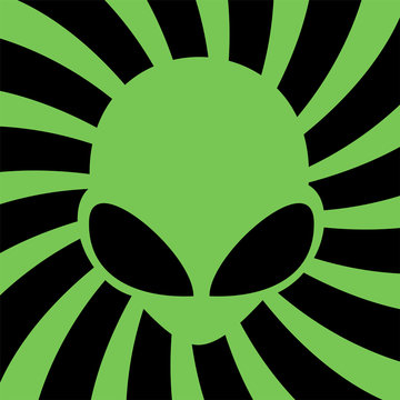 Green Alien Head