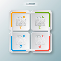 Abstract 3D Paper Infographics