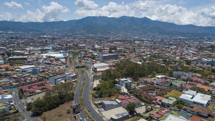 Beutiful aerial view of the San Jose, San Pedro and Zapote 