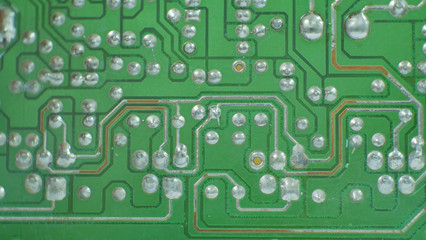 close up on ele tronic board.