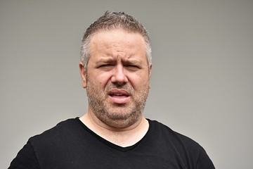 Obraz premium Overweight Male And Confusion