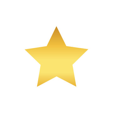 Winner star vector icon, gold design
