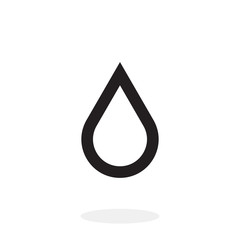Water vector icon, drop symbol