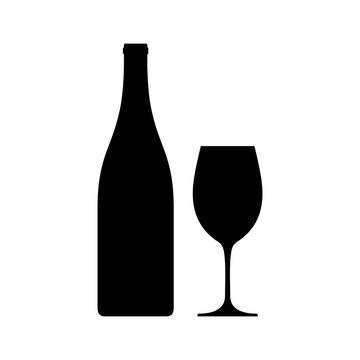 Bottle and a wineglass icon