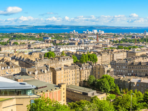 View of the Edinburgh from Calton Hill, Scotland, UK