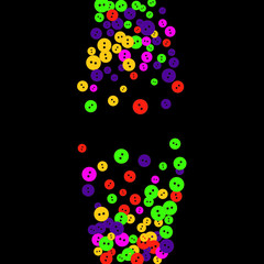 Vector Confetti Background Pattern. Element of design. Colored buttons on a black background