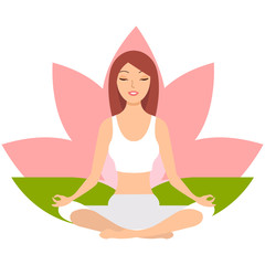 Yoga. Woman Meditating