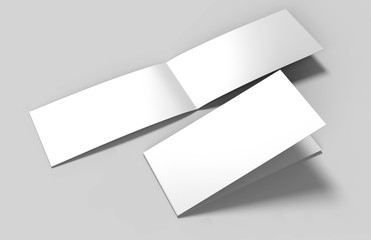 Landscape brochure blank white template for mock up and presentation design. 3d illustration.