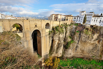 Bridge in Ronda, Spain - obrazy, fototapety, plakaty