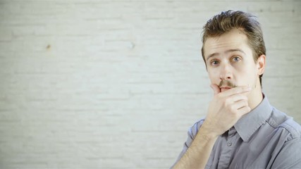 Person thinking and nodding about your statement 4K