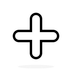 Obraz premium Plus vector icon, add symbol. Health sign
