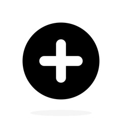 Obraz premium Plus vector icon, add symbol. Health sign