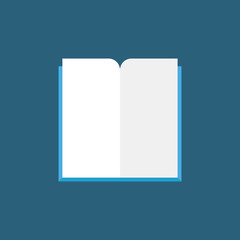 Open book flat icon. Vector modern education symbol