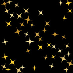 Colorful Stars Confetti, Mystery Sparkling Vector Background. Trendy Glowing Magic Glitter, Lights. Festive Falling Colorful Stars Confetti for Ads, Posters. 