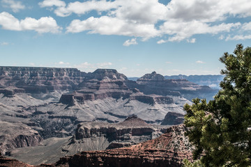 Fissure in the canyon under the blue sky