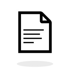 File vector icon, legal document symbol