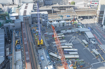 建設工事が進む渋谷駅再開発プロジェクト（渋谷駅街区）