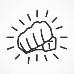 Vector image of a punch.