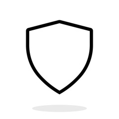 Security vector icon, shield symbol. Safety sign