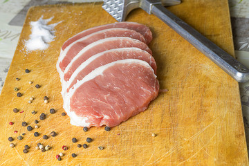 Meat and hammer for beating