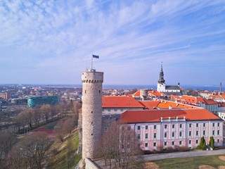 Obraz premium Aerial view of City Tallinn Estonia