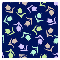 Seamless floral pattern in vector