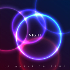 Abstract night party banner in glamour design style, modern flyer in A4 with colourful background