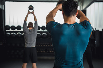 Workout class in gym