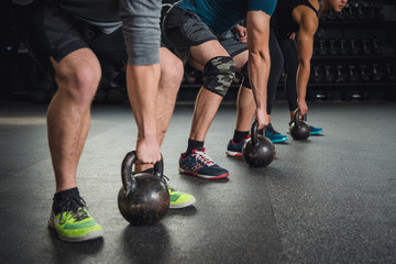 Workout class in gym