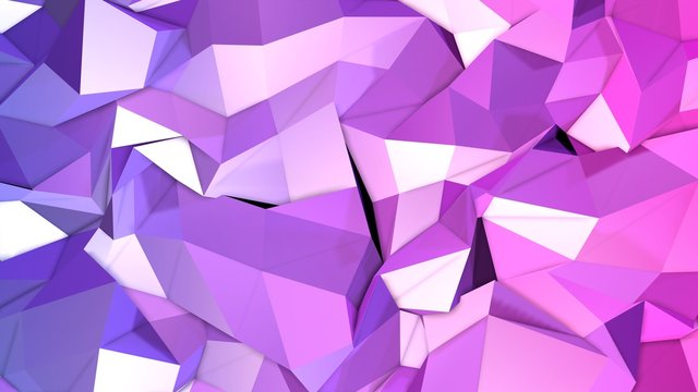 3d rendering low poly abstract geometric background with modern gradient colors. 3d surface with red violet gradient. v1