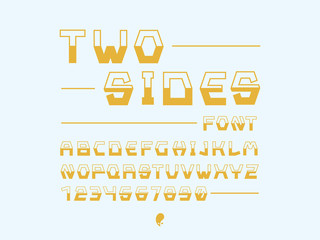 Strict font. Vector alphabet